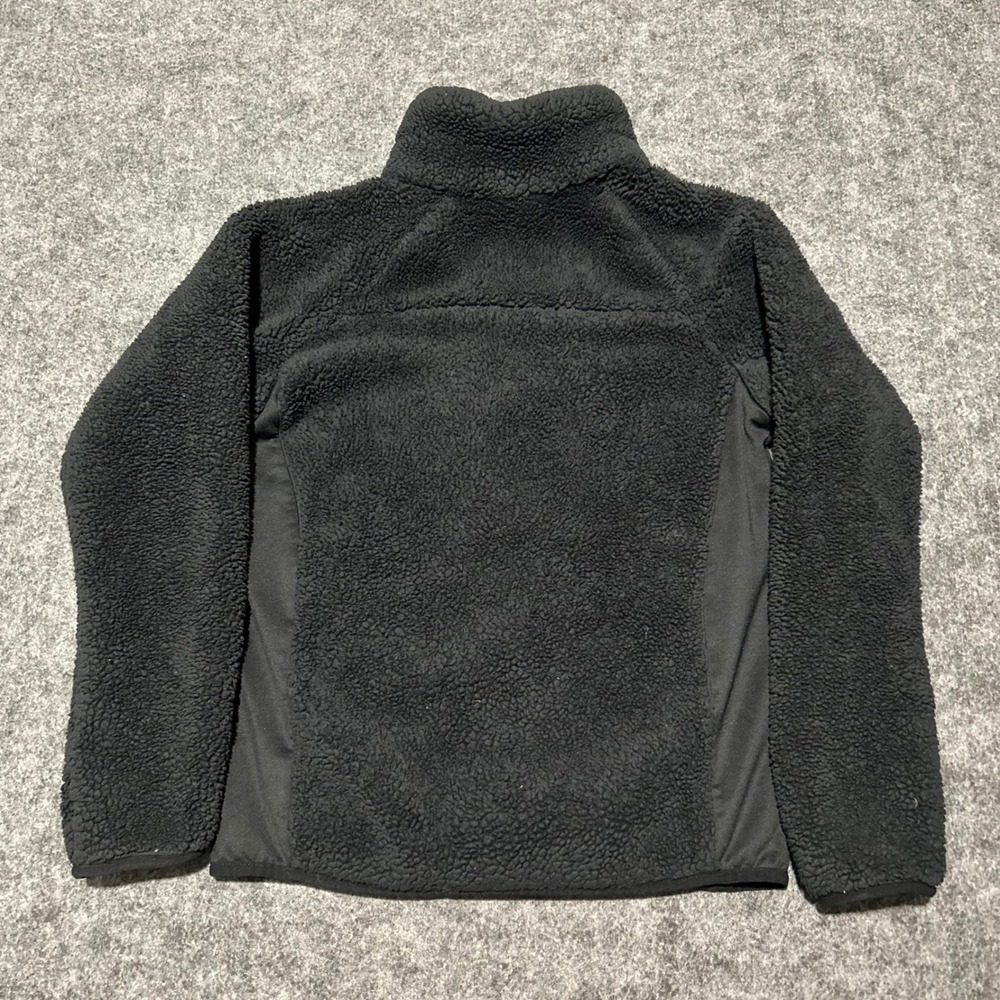 Columbia Black Sherpa Fleece Full Zip Jacket Gorpcore Size S - Picture 3 of 5